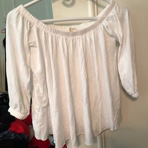 flowy off-the-shoulder top